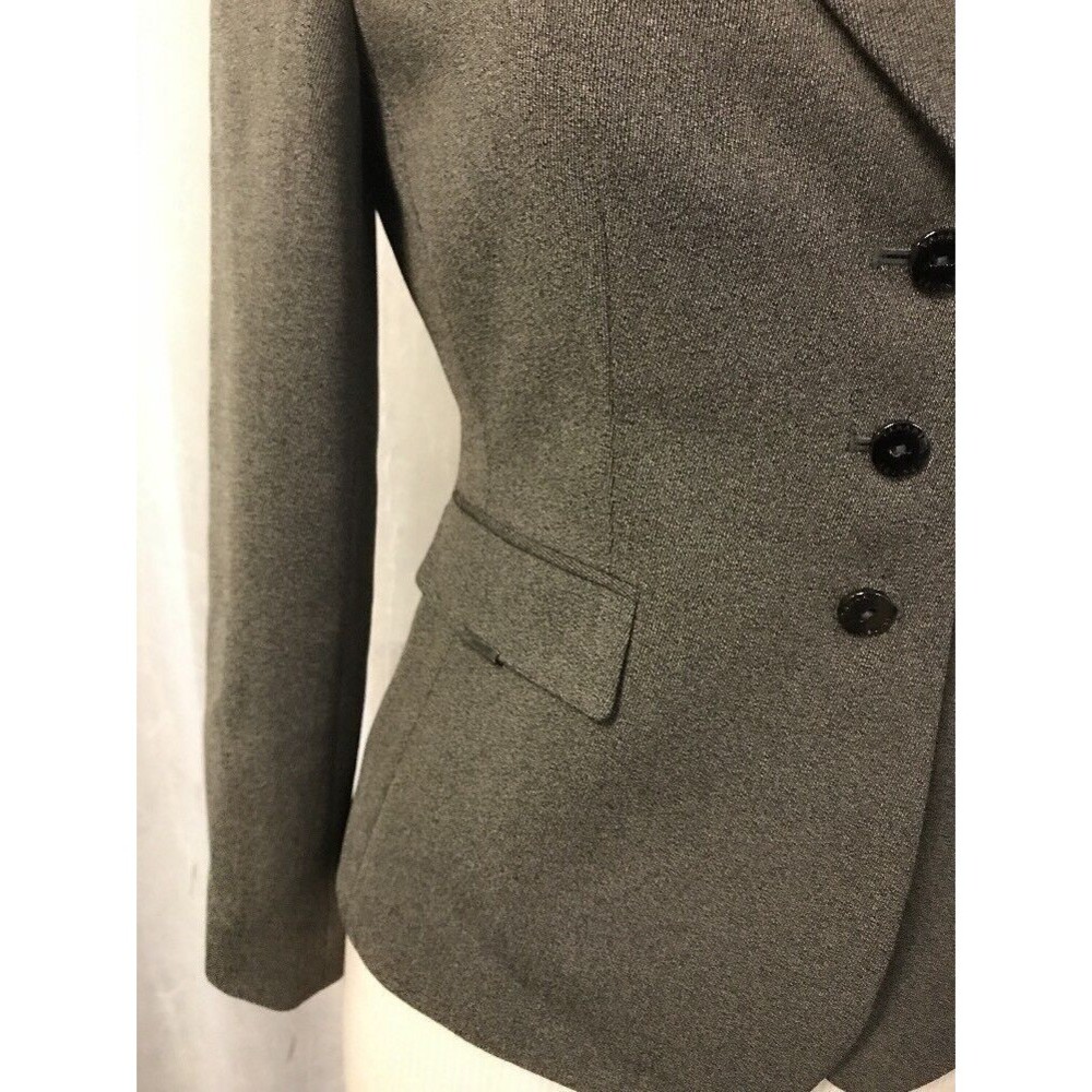 Tahari Nicholson Women's Blazer Gray Lined 3 Button Blazer Size 4P NWT - Picture 4 of 11